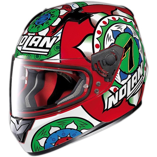 Helmet Integral Nolan N64 Gemini Replica C. Davies Imola Red Race