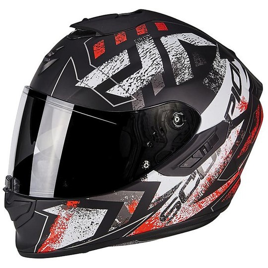 Helmet Integral Scorpion Exo-1400 Air Picta Matt Black Neon Red