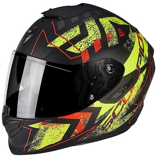 Helmet Integral Scorpion Exo-1400 Air Picta Matt Black Neon yellow