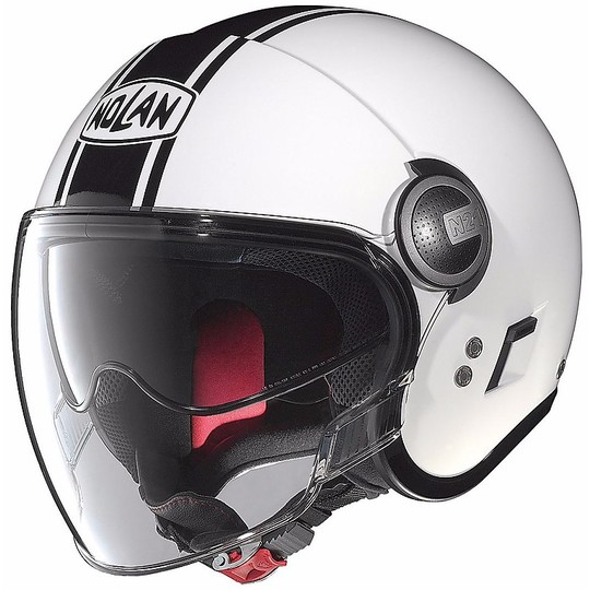 Helmet Mini-Jet Double Visor Nolan N21 Visor Duetto 014 Black White