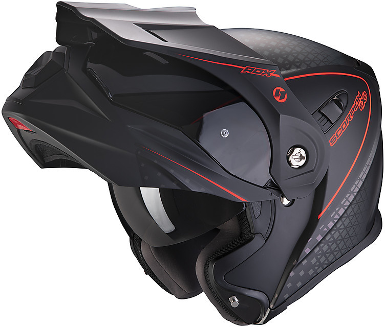 Scorpion Caschi Moto ADX-1 Horizon Opacot Black-Neon Red