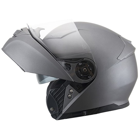 Helmet Modular Motorcycle Double Visor Ixs 300 1.0 Titanium Matt