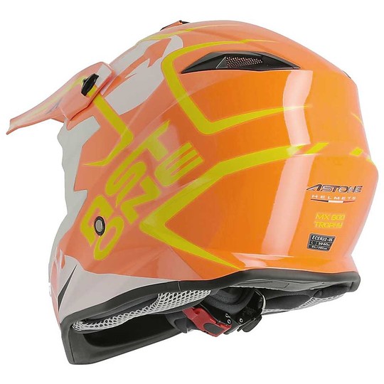 Helmet Moto Cross Enduro Astone MX800 Orange Trophy