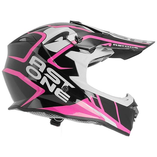 Helmet Moto Cross Enduro Astone MX800 Trophy Black Pink