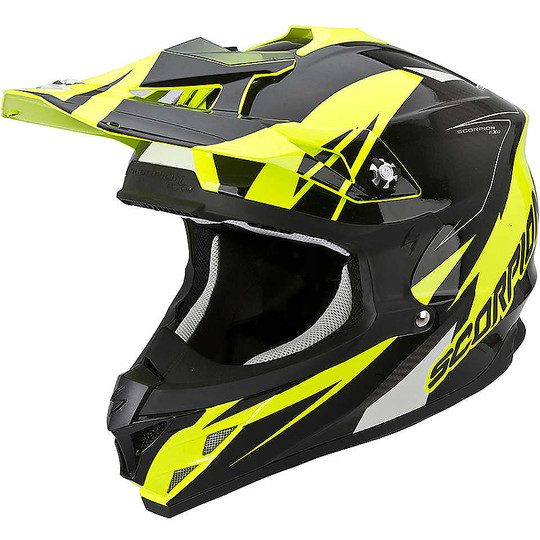 Helmet Moto Cross Enduro Scorpion VX-15 Air Krush Yellow Fluo