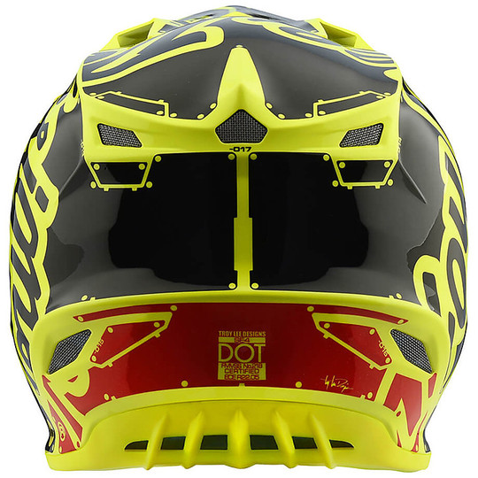 Helmet Moto Cross Enduro Troy Lee Designs SE4 Polyacrylite FACTORY Yellow