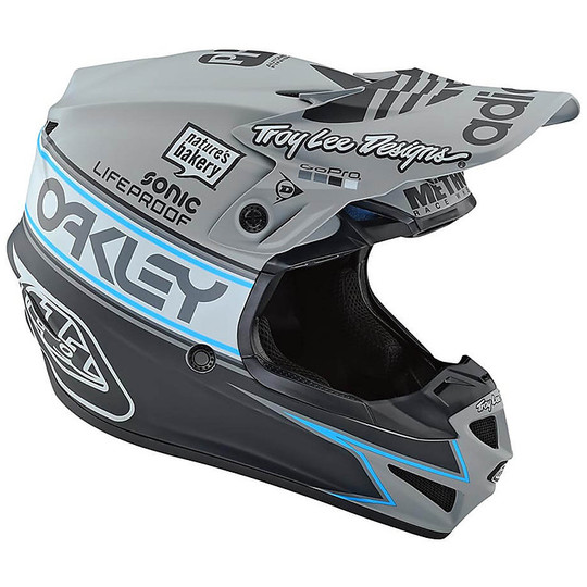 Helmet Moto Cross Enduro Troy Lee Designs SE4 Polyacrylite TEAM EDITION 2 Matt Gray