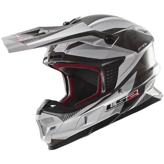 Helmet Moto Cross LS2 MX456 Fiber Light Quartz Black / Titanium