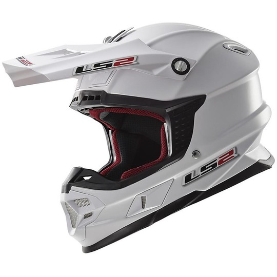 Helmet Moto Cross LS2 MX456 Fiber Light Solid White