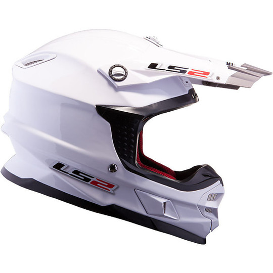 Helmet Moto Cross LS2 MX456 Fiber Light Solid White