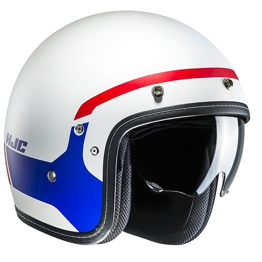 Helmet Moto Helmet Vintage HJC FG-70s Modik MC21SF White Blue