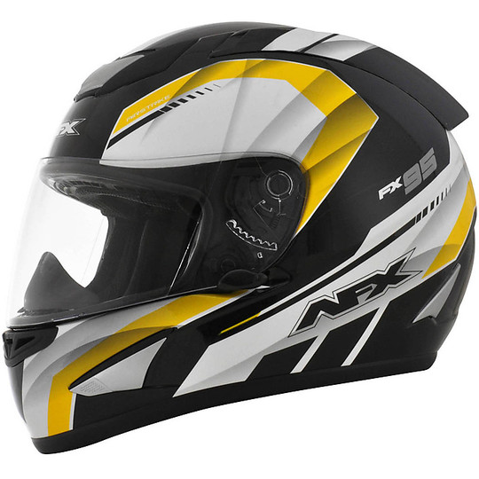 Helmet Moto Integral AFX Airstrike Black Yellow Hi Vision Lucido
