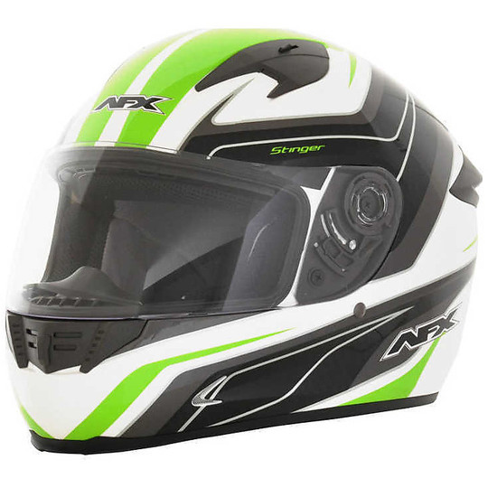 Helmet Moto Integral AFX FX-24 Stinger Black Green
