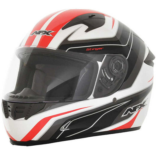 Helmet Moto Integral AFX FX-24 Stinger Black Red