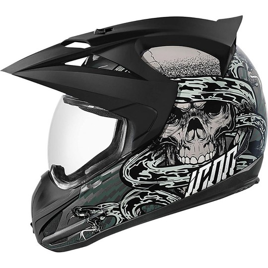 Helmet Moto Integral All Road ICON Variant Black Vitriol