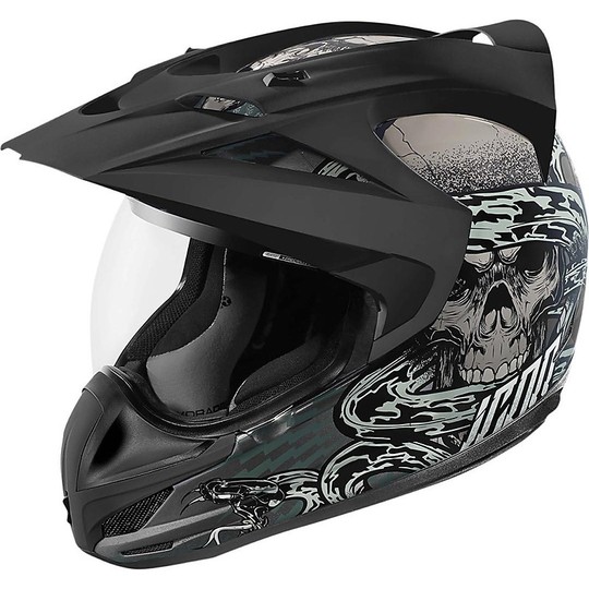 Helmet Moto Integral All Road ICON Variant Black Vitriol
