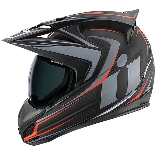 Helmet Moto Integral All Road ICON Variant Raiden Carbon