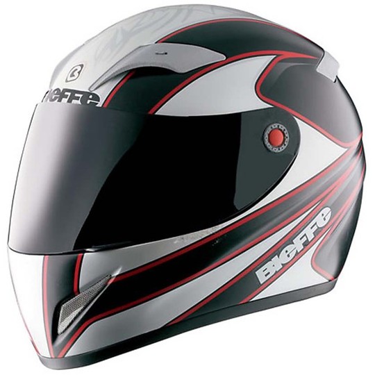 Helmet Moto Integral Bieffe Fiber Sintek DT3 Black White Red
