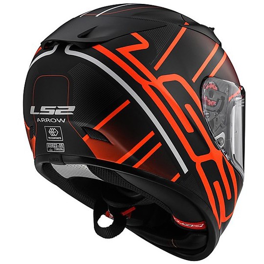 Helmet Moto Integral Carbon LS2 FF323 Matte Black Arrow R Evo Ion Red 