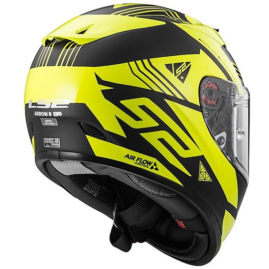 Helmet Moto Integral Carbon LS2 FF323 R Arrow Ages Matt Black Neon Yellow Hv