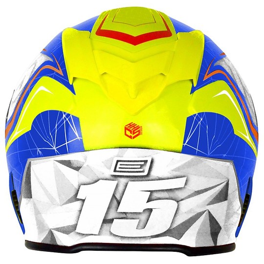 Helmet Moto Integral Double Visor Origin GT Raider Blue Yellow