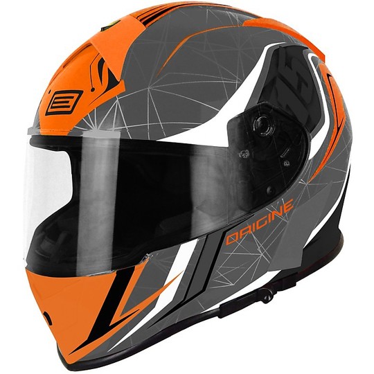 Helmet Moto Integral Double Visor Origin GT Raider Grey Orange