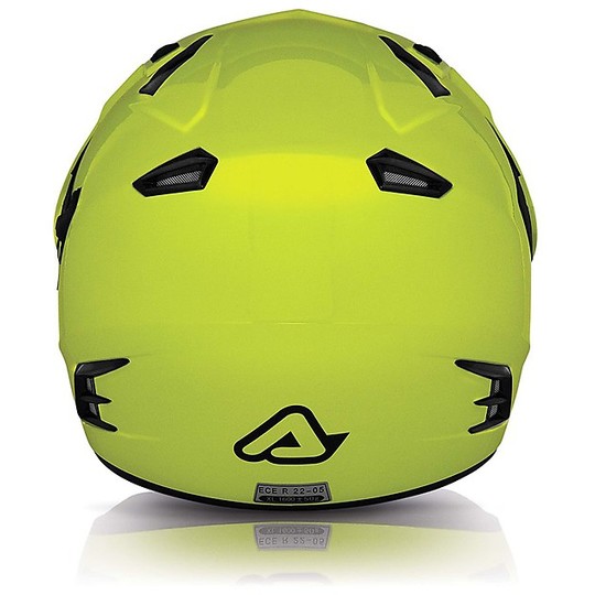 Helmet Moto Integral Dual Road Acerbis Double Visor Active Giallu Fluo