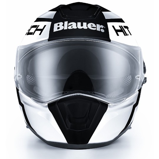 Helmet Moto Integral Fiber Double Visor Blauer Force One White 800 Black Anthracite