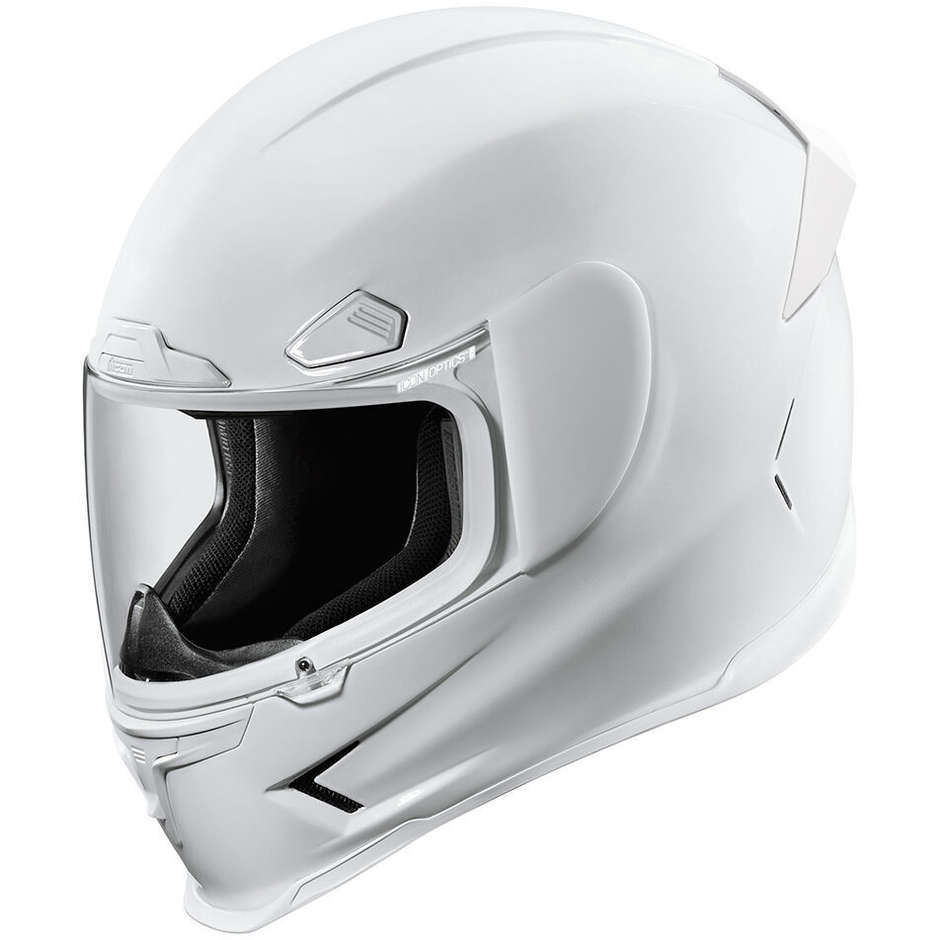 Helmet Moto Integral Fiber ICON Airframe Construct pro Glossy White
