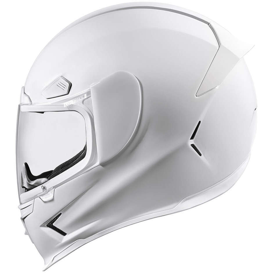 Helmet Moto Integral Fiber ICON Airframe Construct pro Glossy White