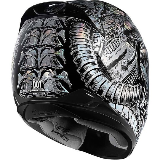 Helmet Moto Integral Fiber ICON Airmada Bioskull Black