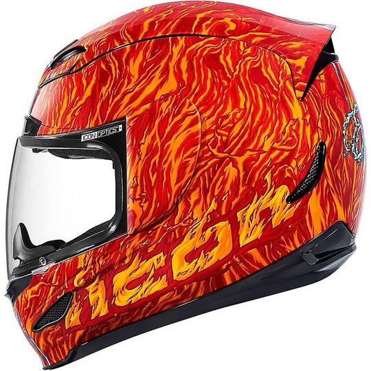 Helmet Moto Integral Fiber ICON Airmada Elemental Red