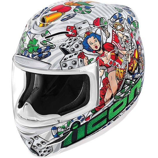 Helmet Moto Integral Fiber ICON Airmada Lucky Lid 2
