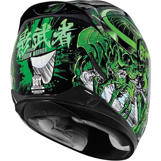 Helmet Moto Integral Fiber ICON Airmada Shadow Warrior Green