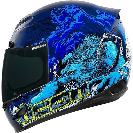 Helmet Moto Integral Fiber ICON Airmada Thriller Blue
