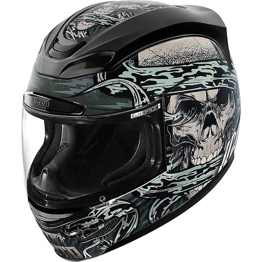 Helmet Moto Integral Fiber ICON Airmada Vitriol Grey