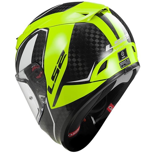 Helmet Moto Integral Fiber LS2 FF323 Arrow C Fury Carbon Hi-Vision Yellow