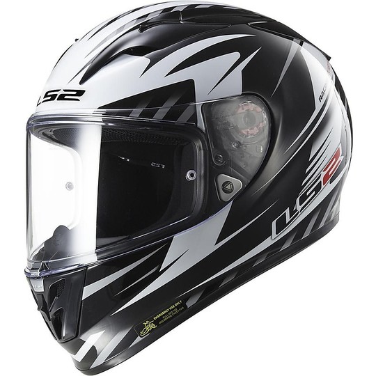 Helmet Moto Integral Fiber LS2 FF323 Arrow R Matrix Black / White