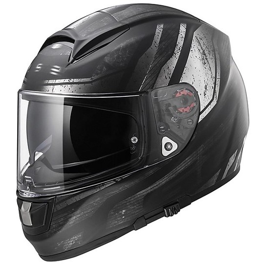 Helmet Moto Integral Fiber LS2 FF397 Matte Black Vector Razor Double Visor
