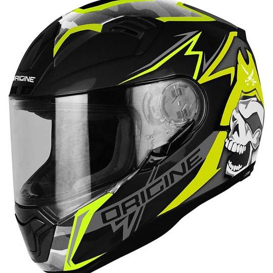 Helmet Moto Integral Fiber Origin ST Race Black Fluorescent Yellow