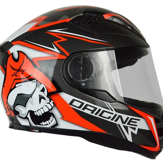 Helmet Moto Integral Fiber Origin ST Race Black White Red