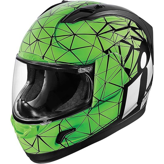Helmet Moto Integral ICON Alliance Crysmatic Green