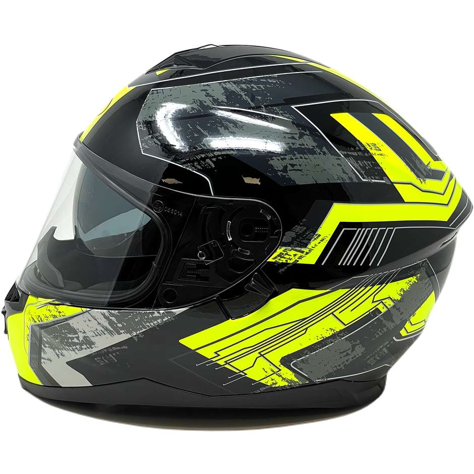 Helmet Moto Integral One CR7 Double Visor Multi Black Yellow Hy-Vision