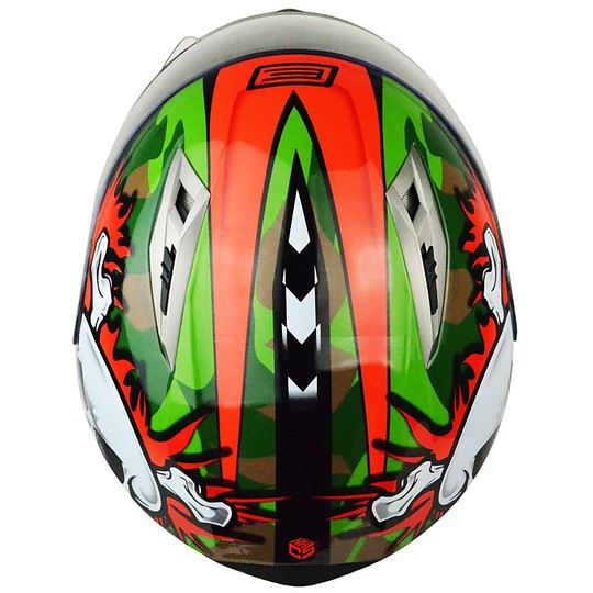 Helmet Moto Integral Origin Tonale Combat Orange