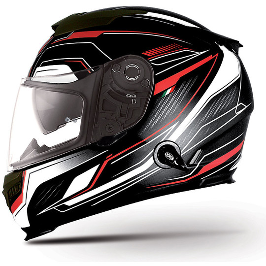 Helmet Moto Integral Premier Touran Double Visor Fiber PX9BM Black Red