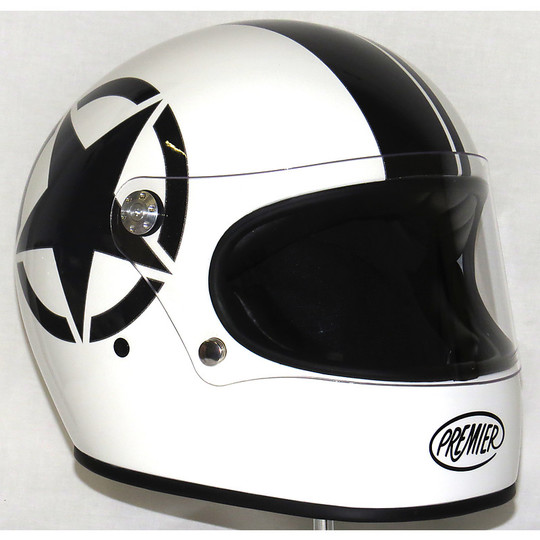 Helmet Moto Integral Premier Trophy 70 years Style Multi Star Gloss White