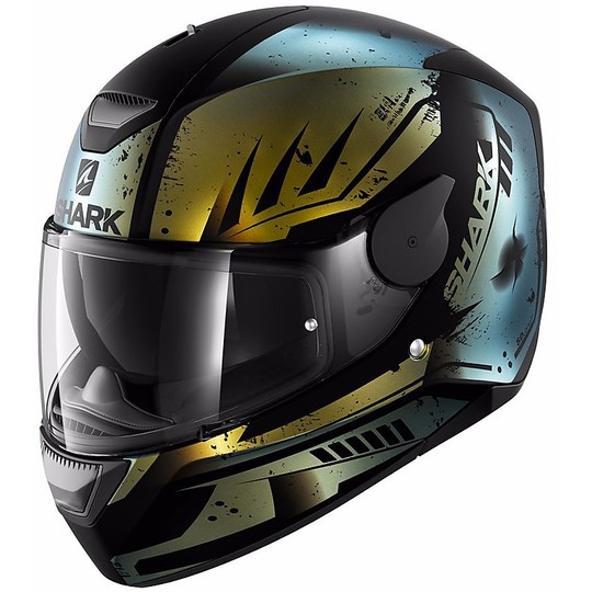 Helmet Moto Integral Shark D-skwal DHARKOV Black Gold