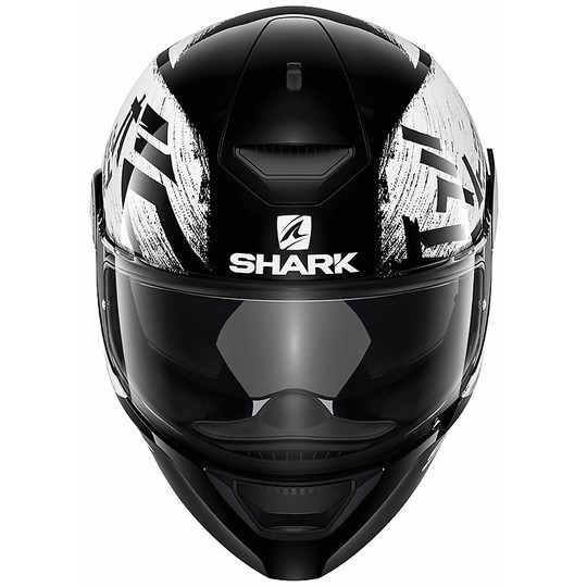 Helmet Moto Integral Shark D-skwal HIWO Black White