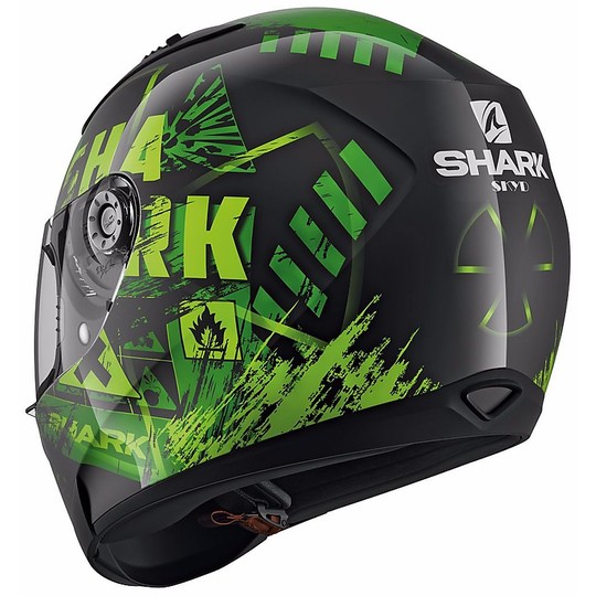 Helmet Moto Integral Shark RIDILL SKYD Black Green