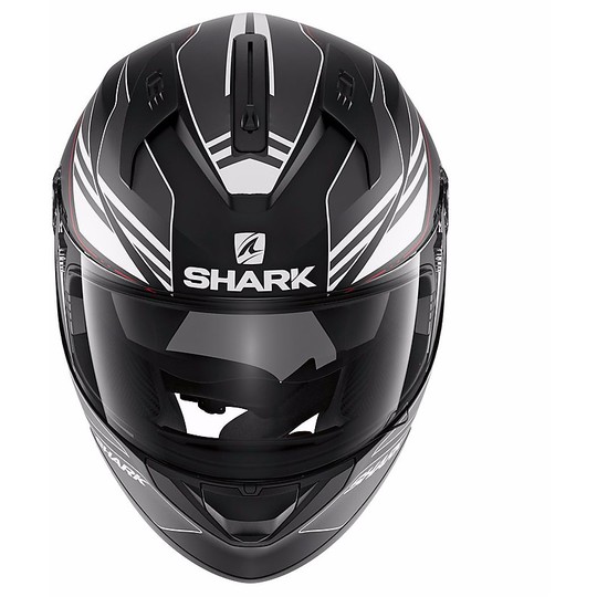 Helmet Moto Integral Shark RIDILL TIKA Mat Black White Red